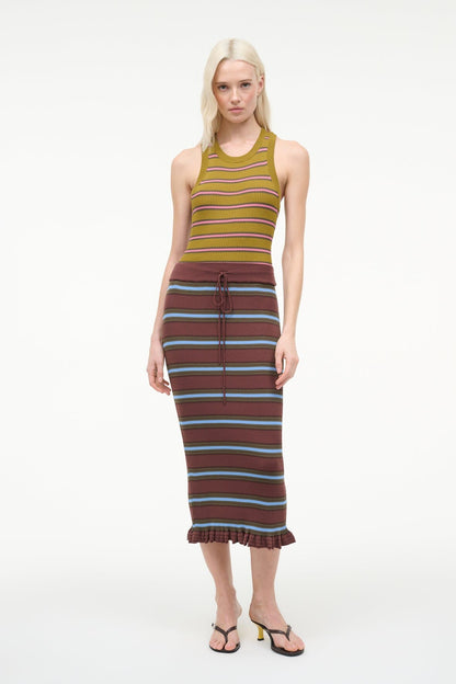 STAUD | Abbott Dress Redondo Stripe Multi