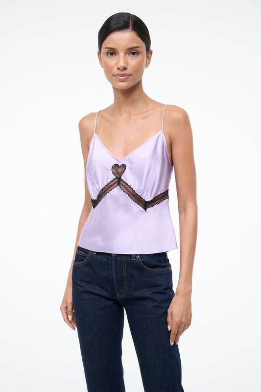 STAUD | Terra Silk Top Wisteria