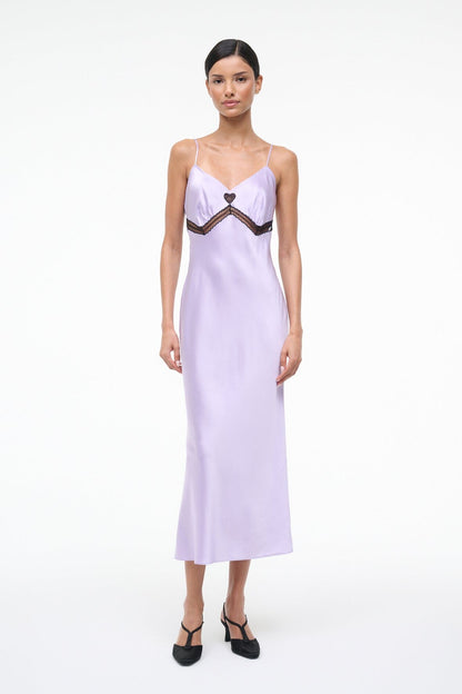 STAUD | Terra Silk Dress Wisteria