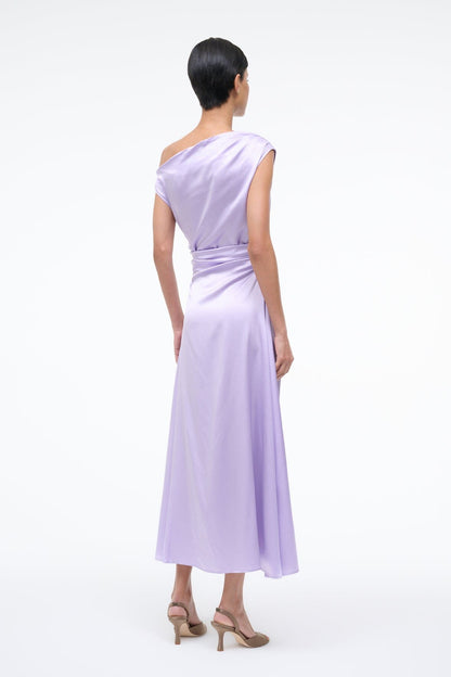 STAUD | Phare Silk Dress Wisteria