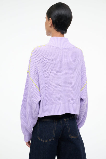 STAUD | Cropped Hampton Sweater Wisteria