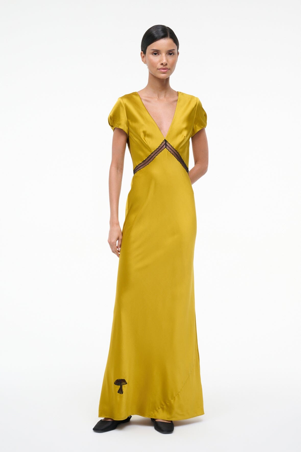 STAUD | Sab Silk Dress Turmeric