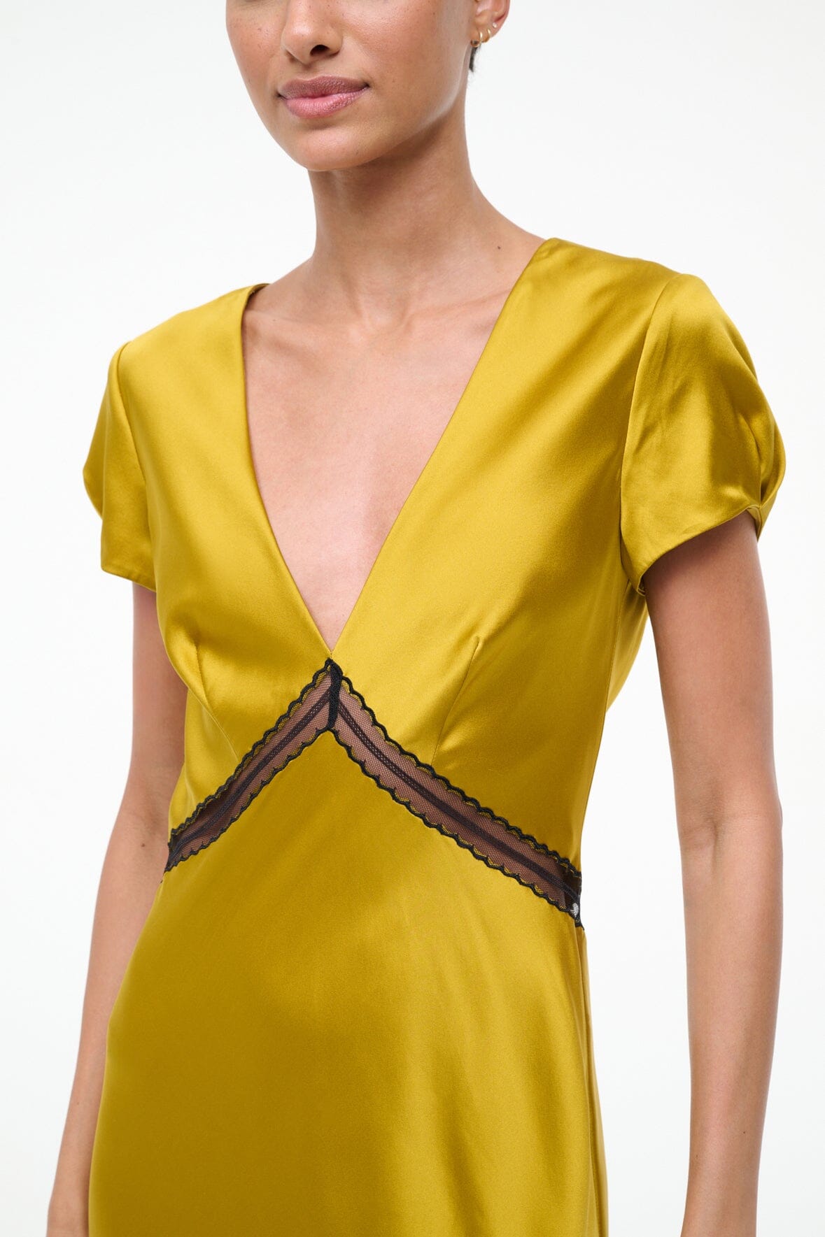 STAUD | Sab Silk Dress Turmeric