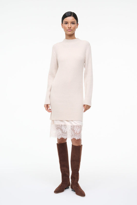 STAUD | Willow Sweater Dress Ecru