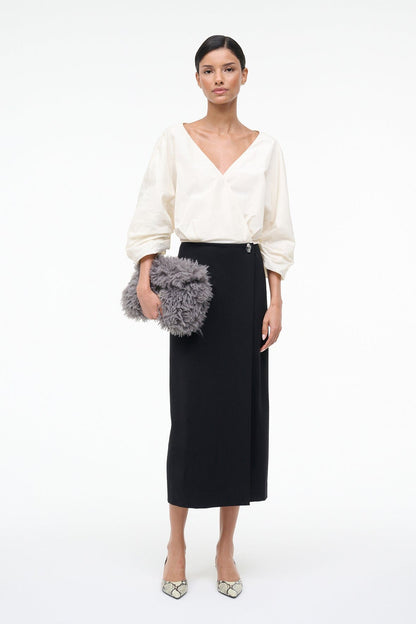 STAUD | Orion Dress Ivory Black