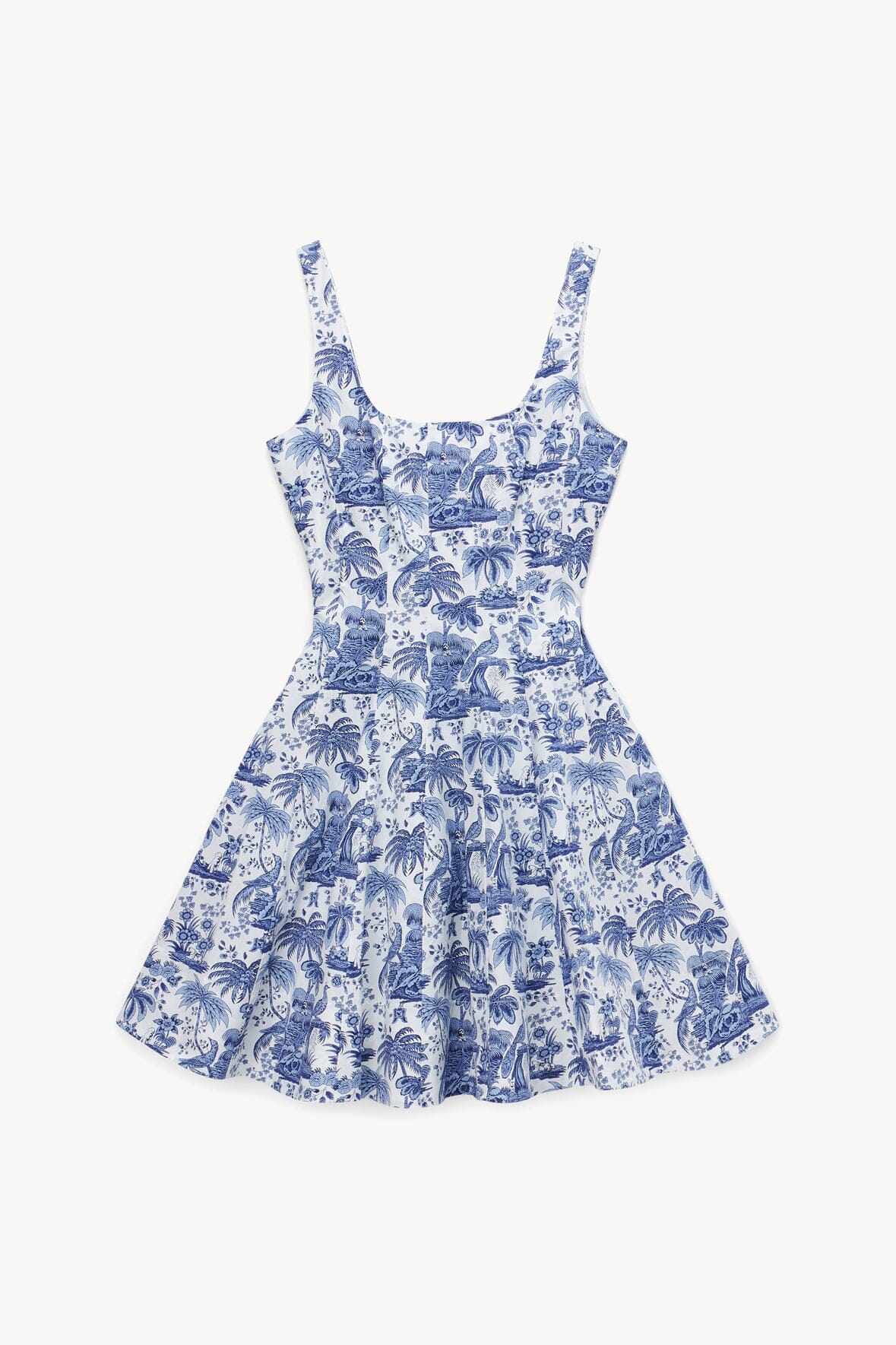 STAUD | Mini Wells Dress - Blue Toile