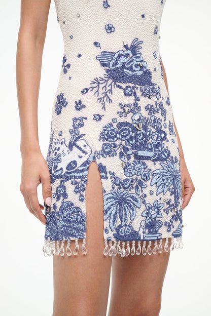 STAUD | Le Sable Dress Blue Toile