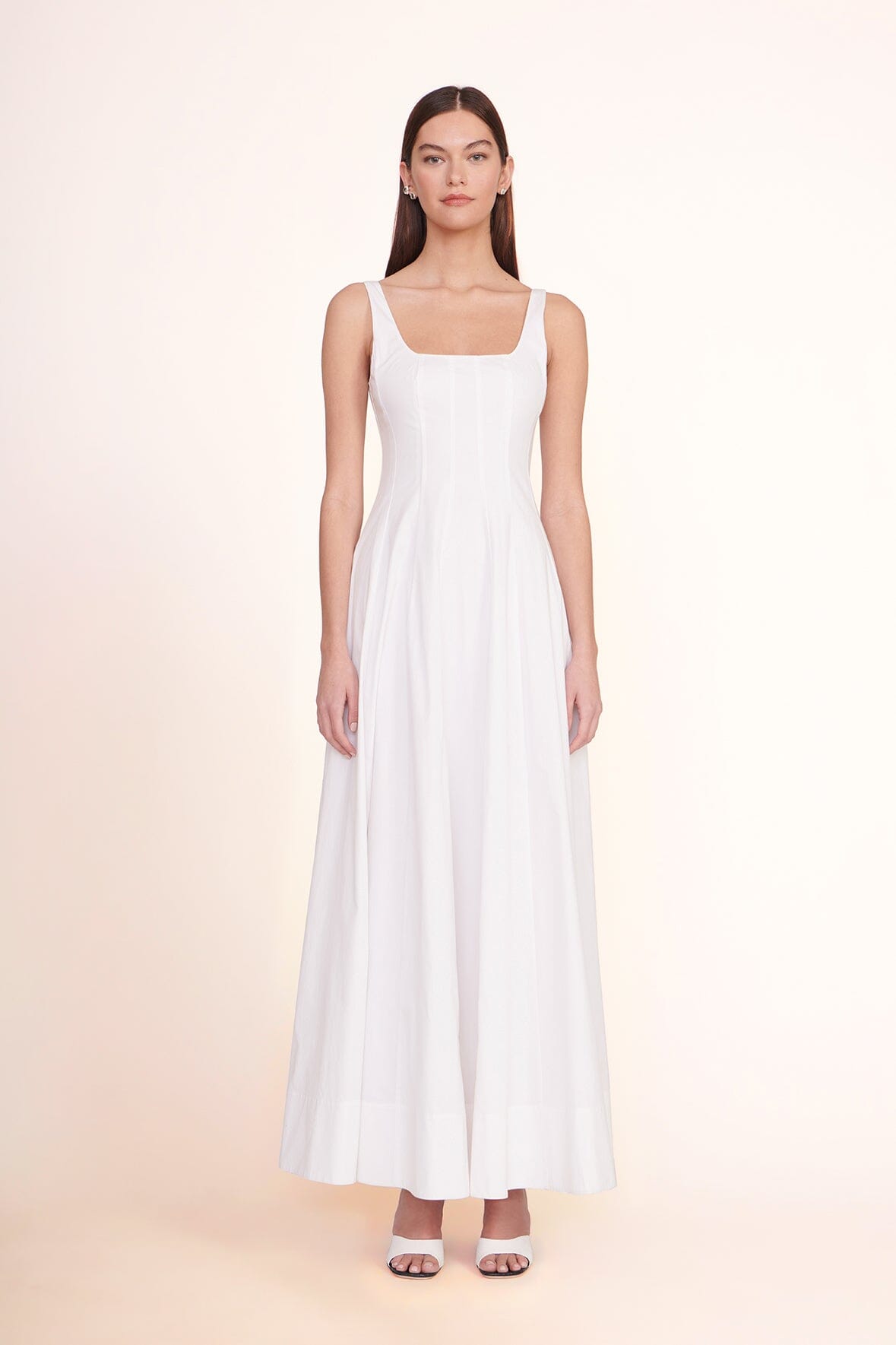 STAUD | Wells Maxi Dress White