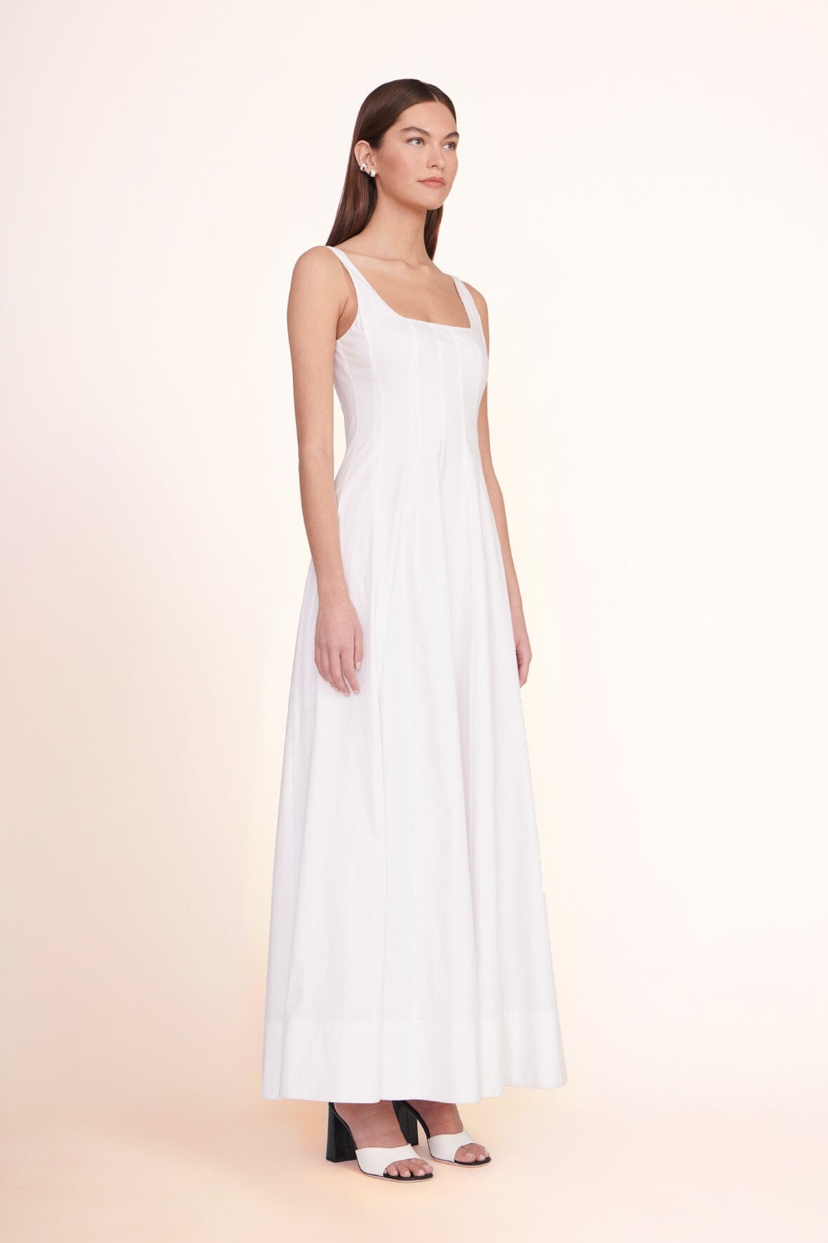 STAUD | Wells Maxi Dress White