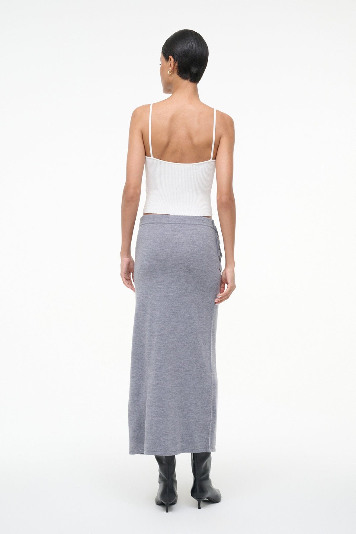 STAUD | Wilma Skirt Heather Grey