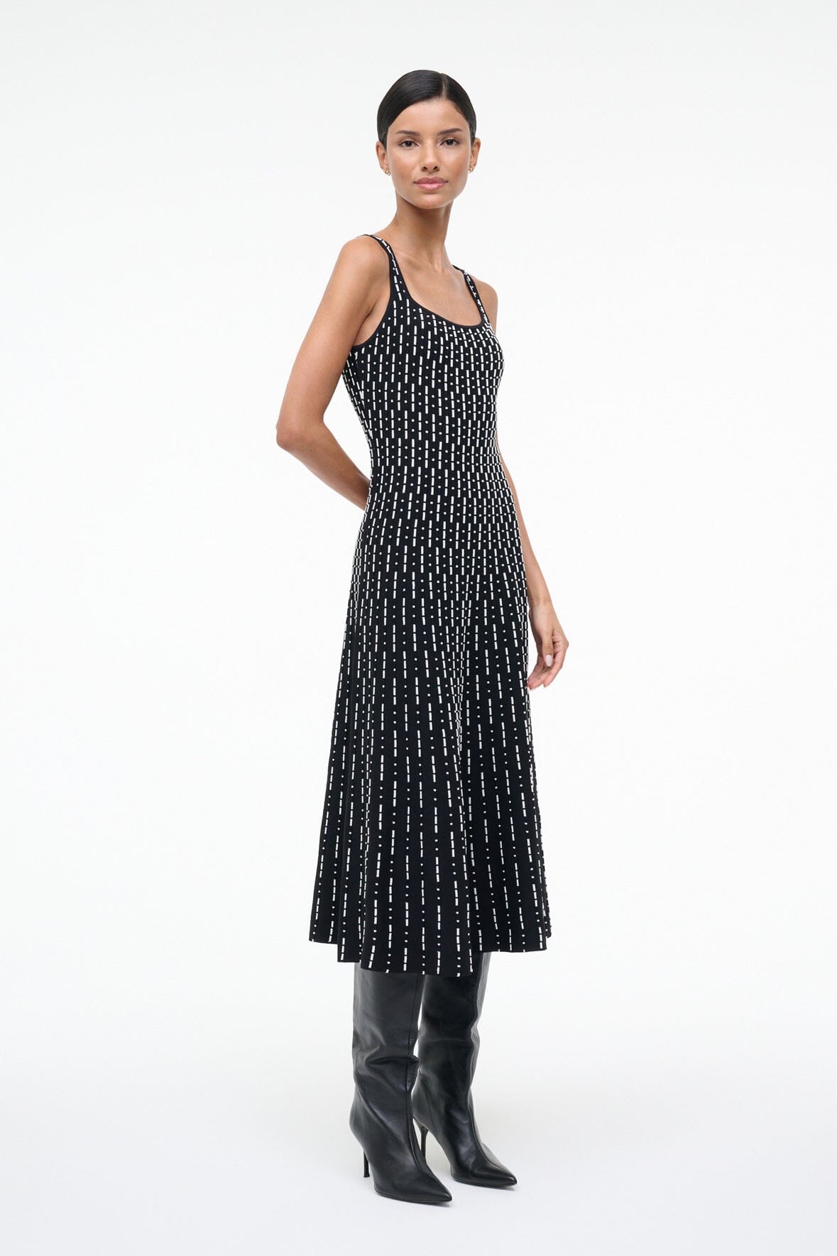 STAUD | Ellison Dress Black Geo