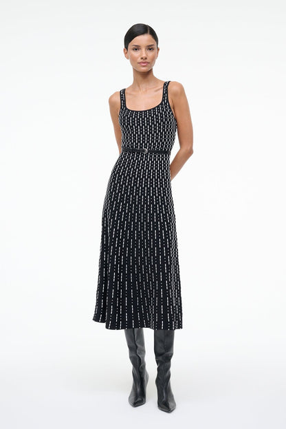 STAUD | Ellison Dress Black Geo
