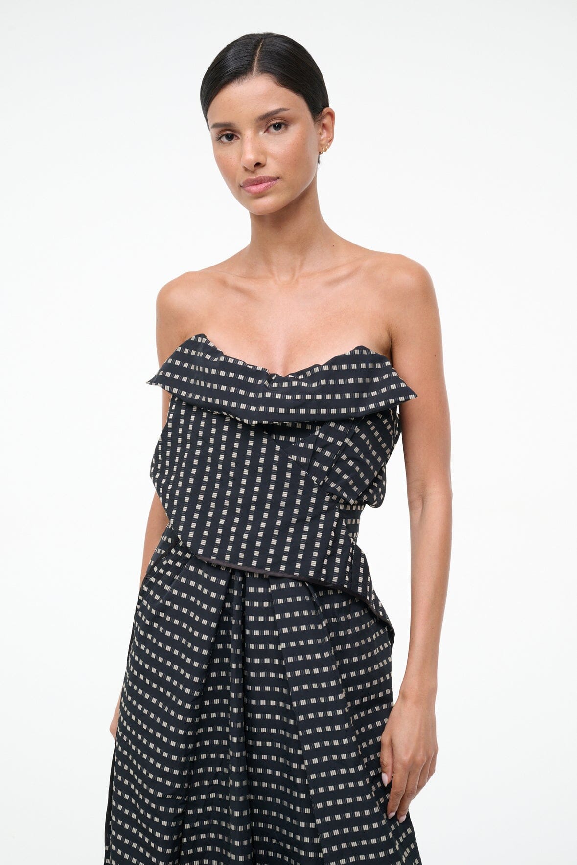 STAUD | Alessia Dress Black Geo