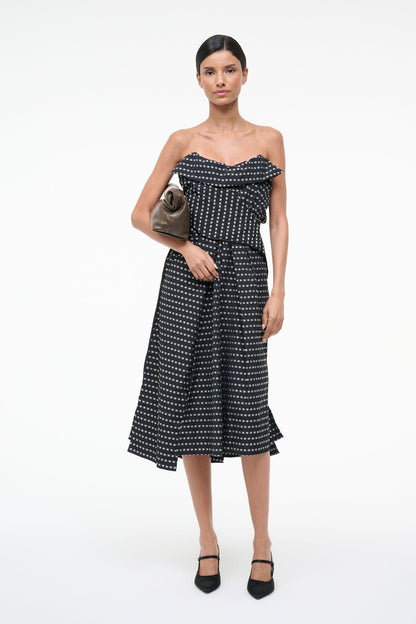 STAUD | Alessia Dress Black Geo