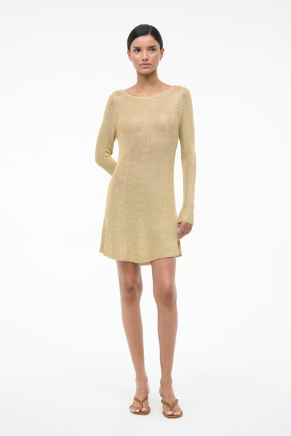STAUD | Nikitta Mini Dress Gold