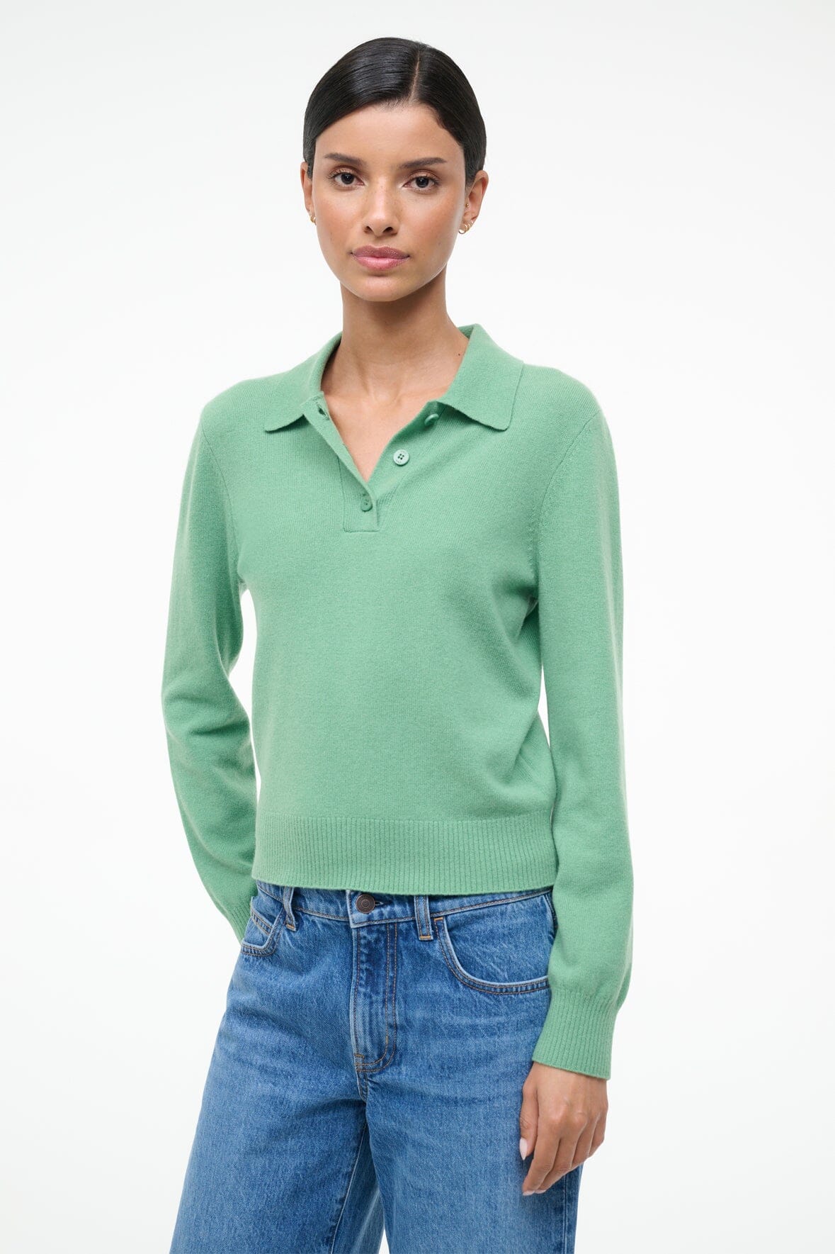STAUD | Gemma Cashmere Sweater Leaf