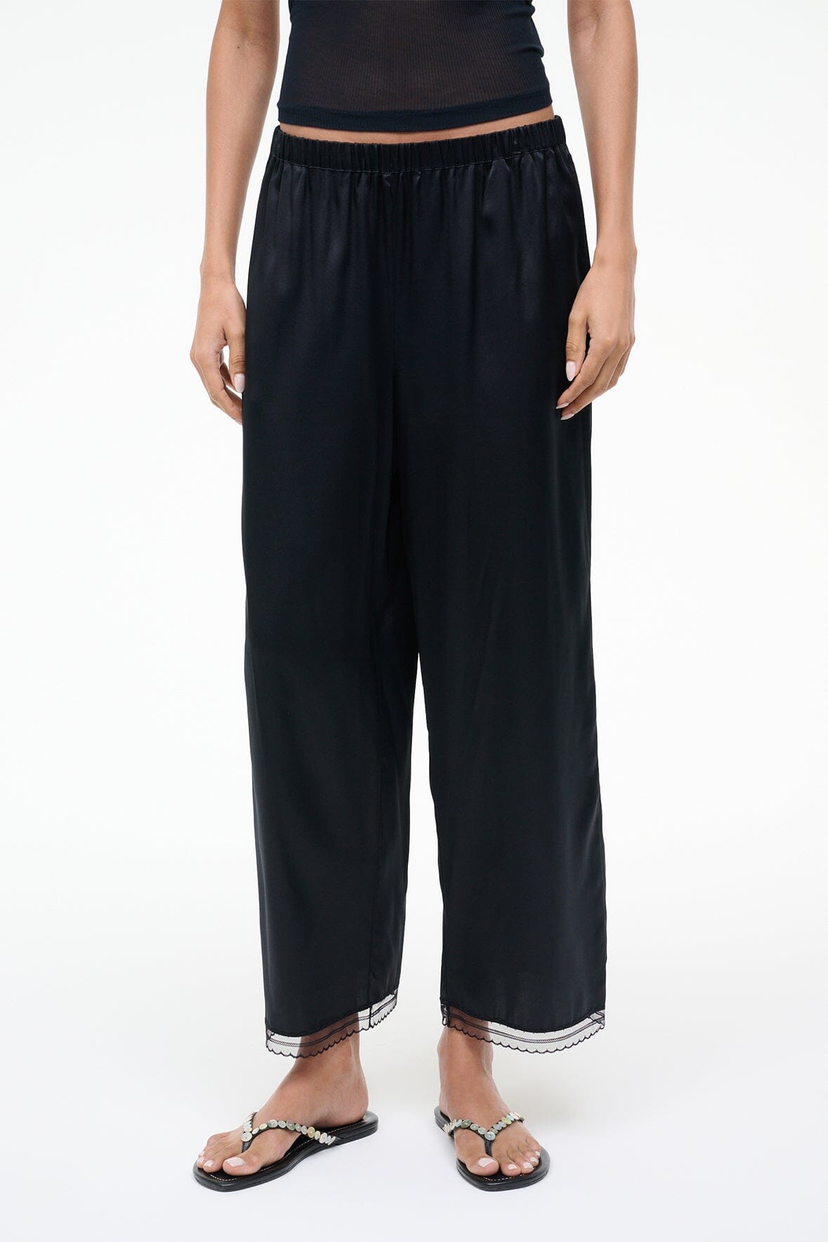 STAUD | Kirby Silk Pant Black
