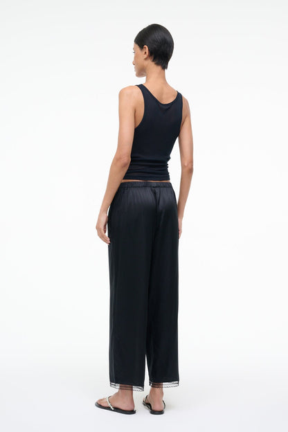 STAUD | Kirby Silk Pant Black