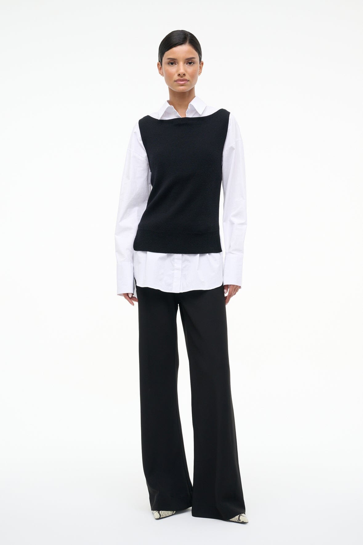 STAUD | Damian Top Black White
