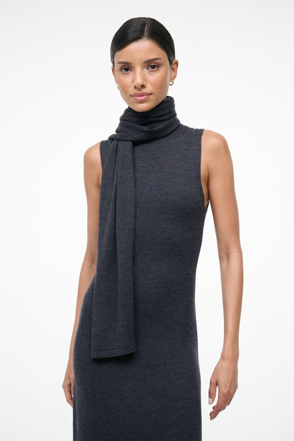 STAUD | Canal Midi Dress Charcoal