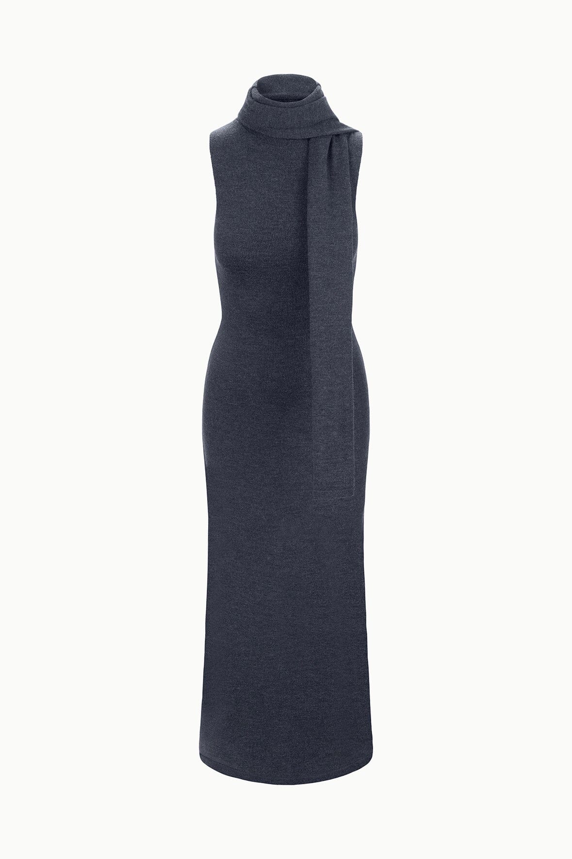 STAUD | Canal Midi Dress Charcoal