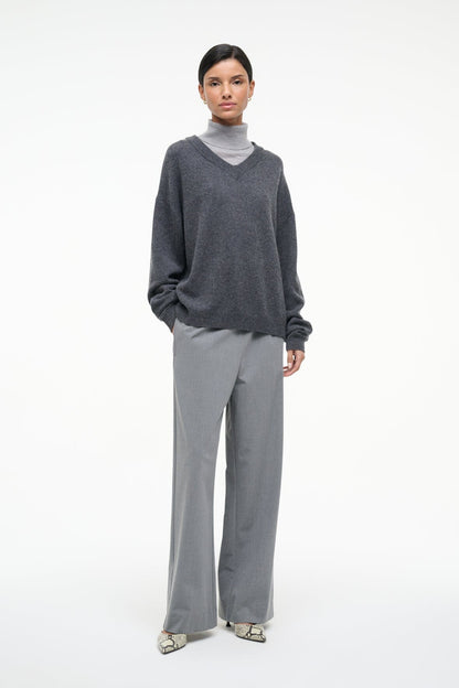 STAUD | Doris Cashmere Sweater Charcoal