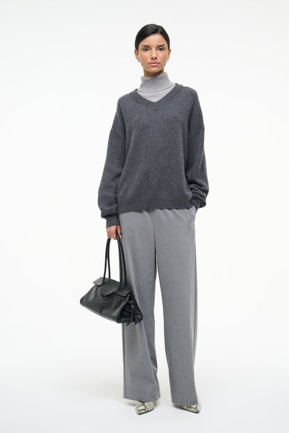 STAUD | Doris Cashmere Sweater Charcoal
