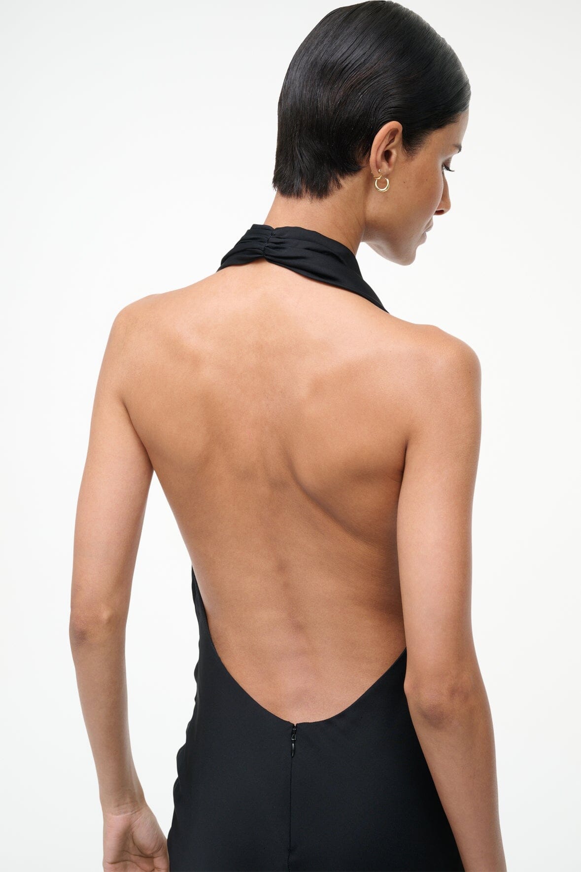 STAUD | Poppi Silk Dress Black