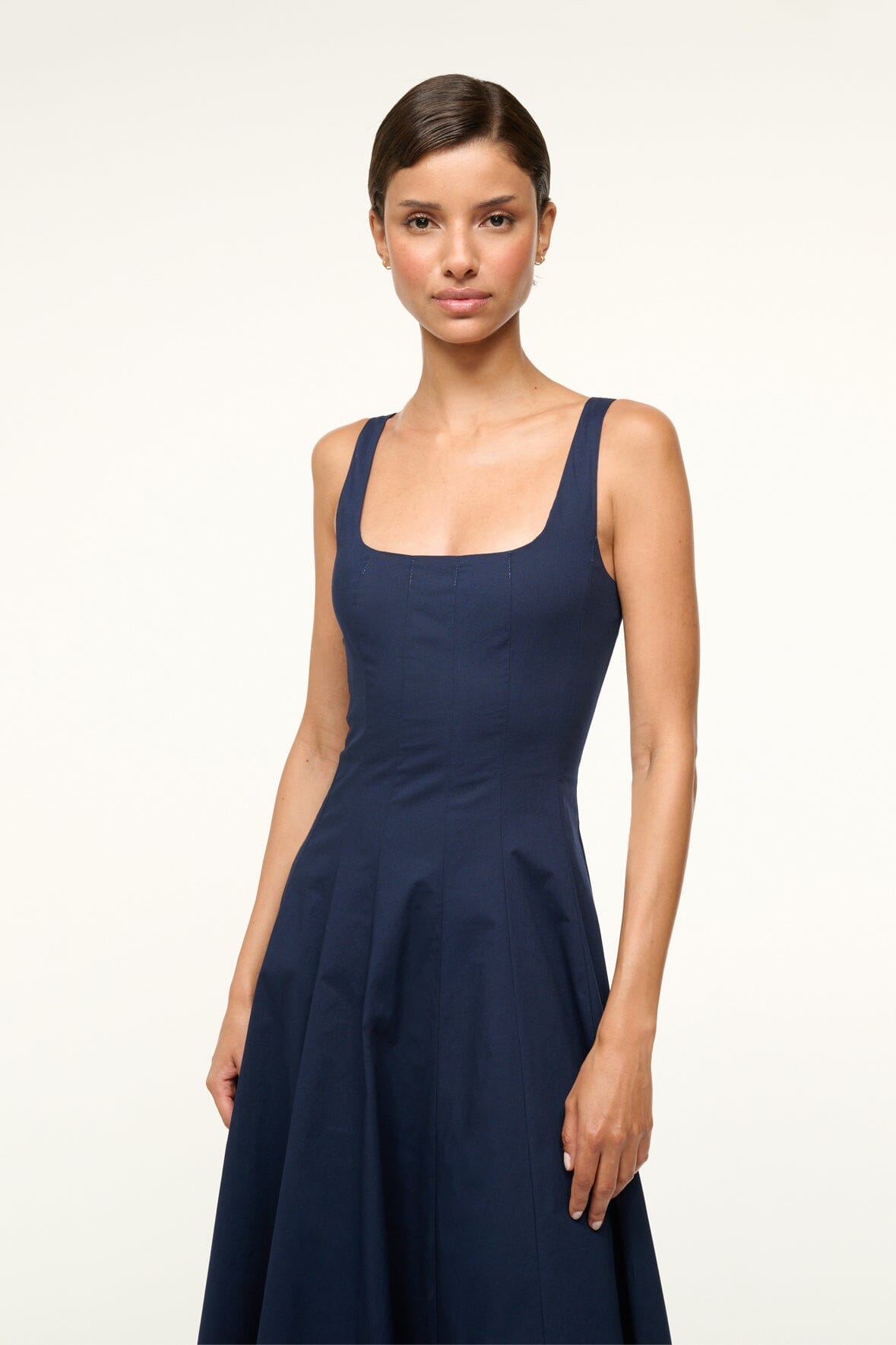 STAUD | Wells Dress Navy 1