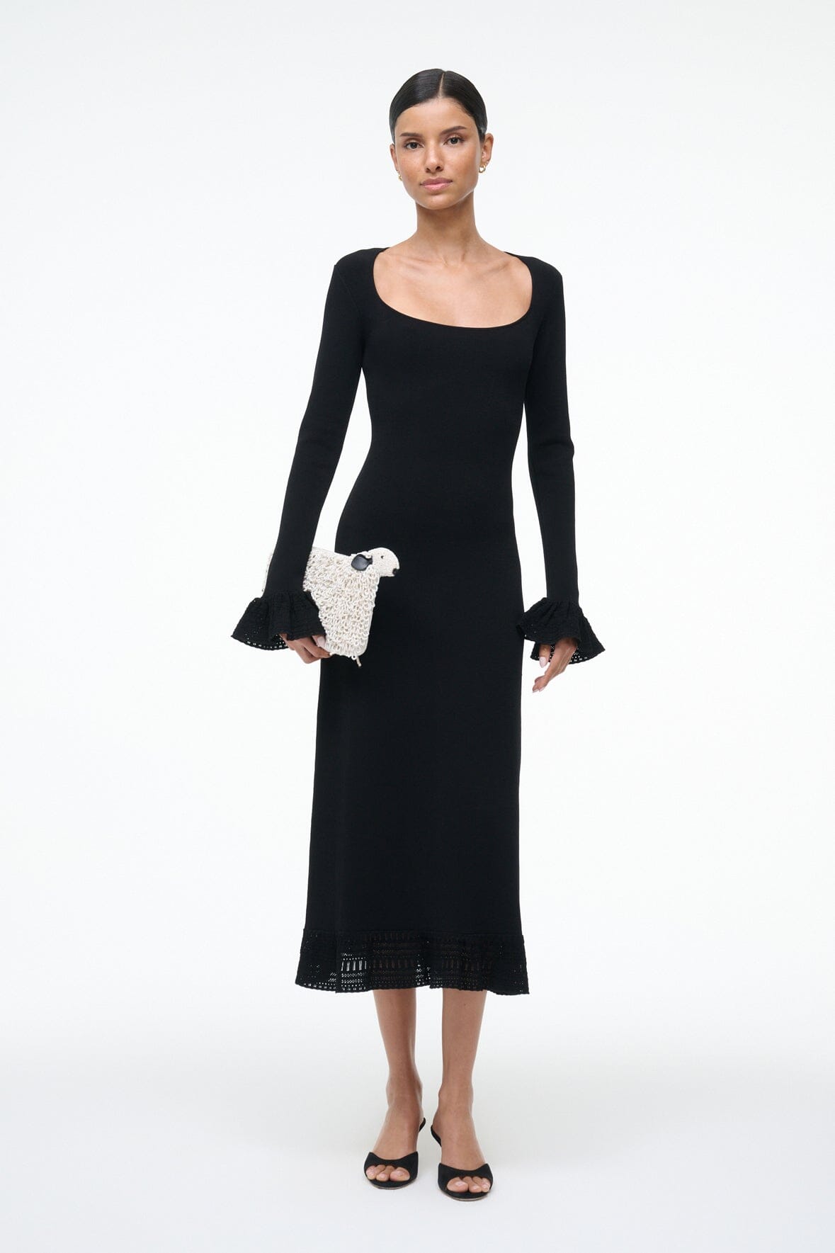 STAUD | Shelley Dress Black