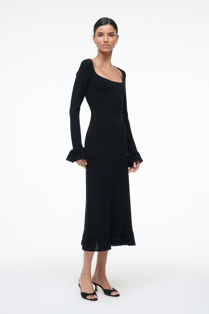 STAUD | Shelley Dress Black