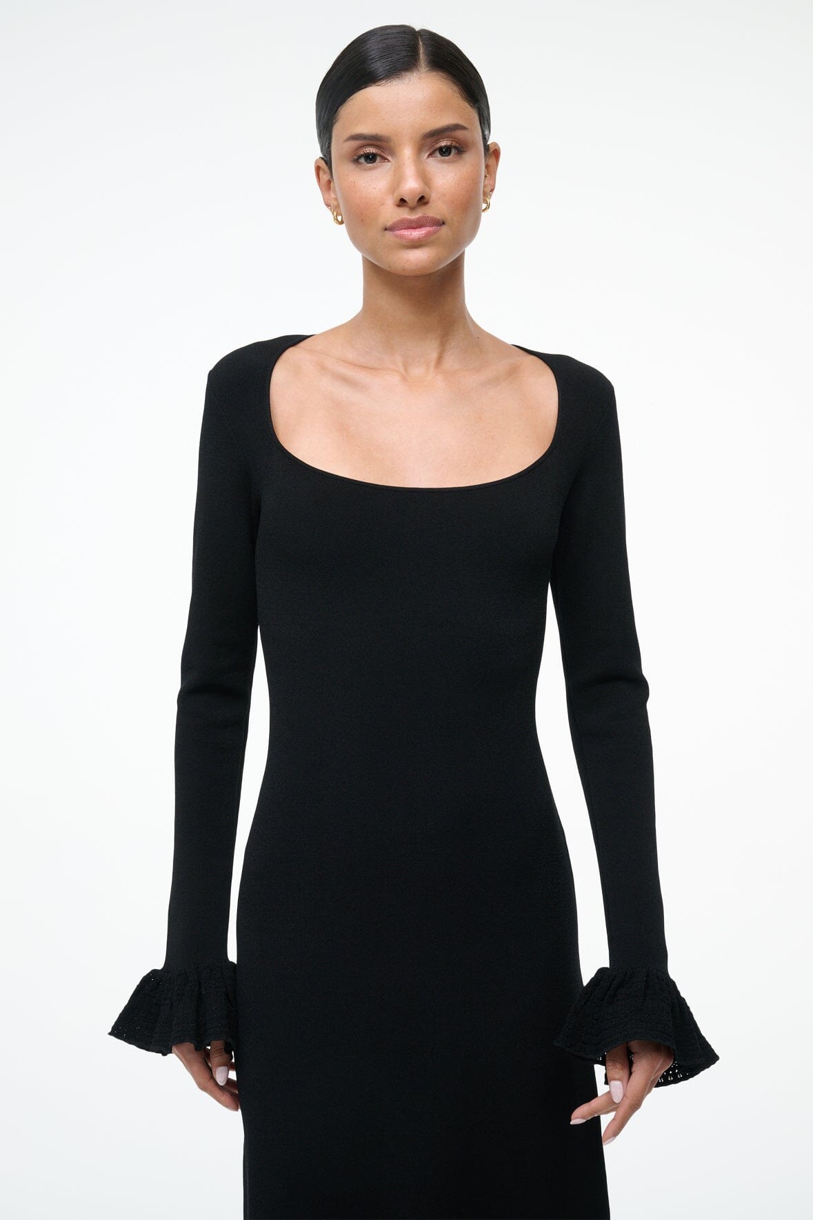 STAUD | Shelley Dress Black