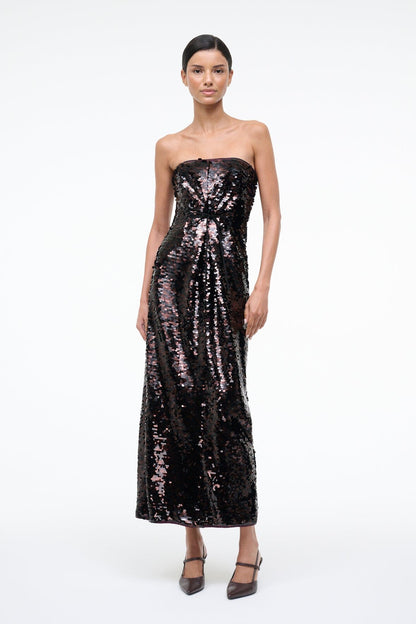 STAUD | Cece Dress Espresso Black