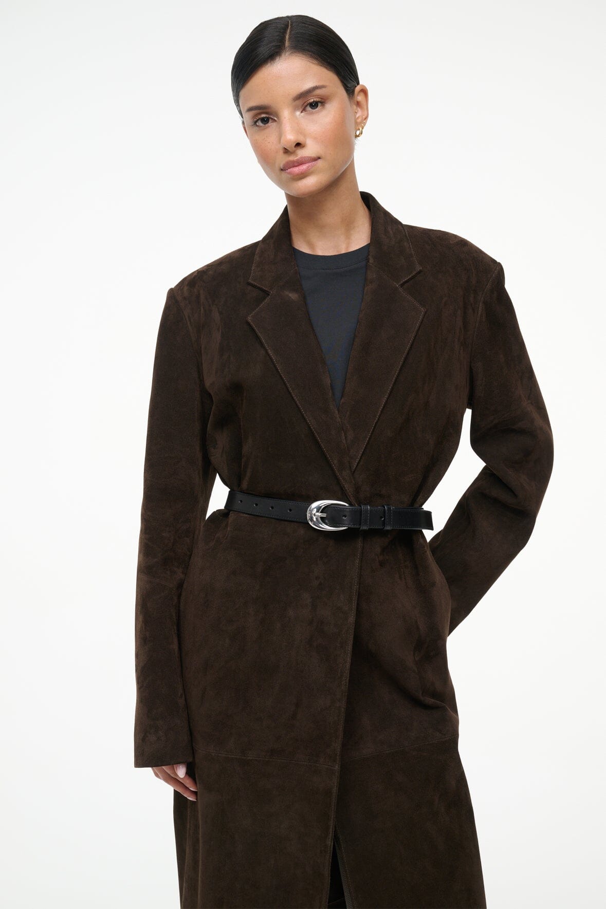 STAUD | Sabine Suede Jacket Espresso