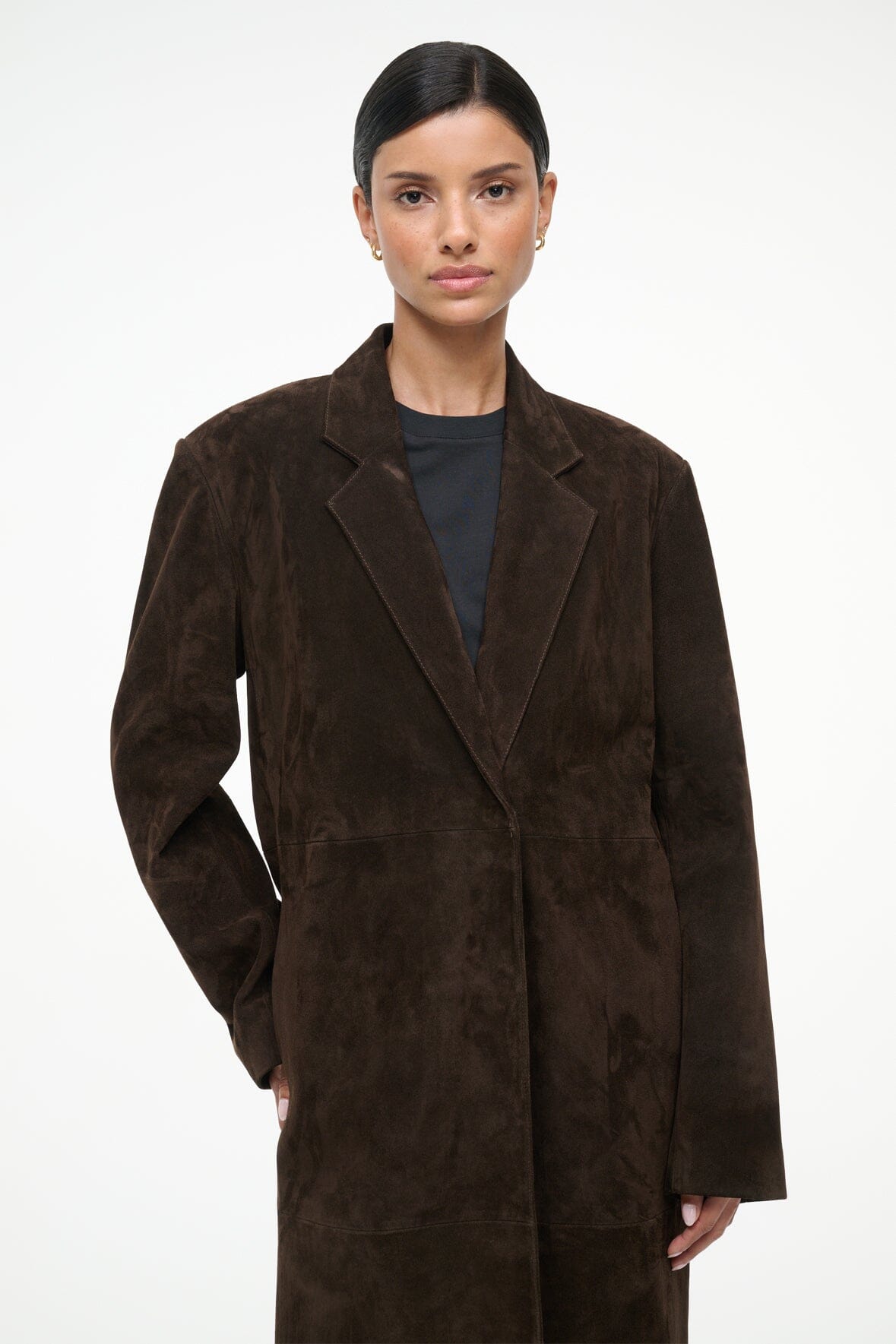 STAUD | Sabine Suede Jacket Espresso