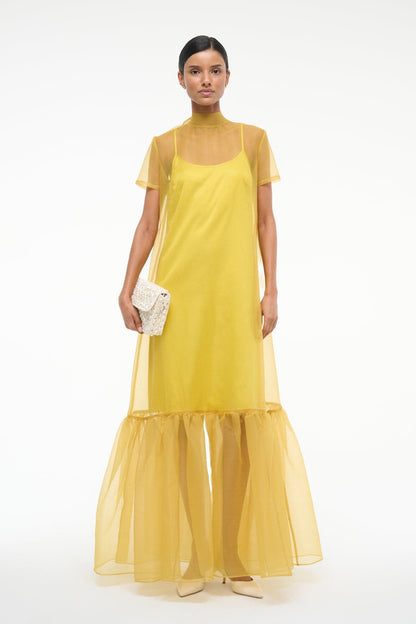 STAUD | Calluna Dress Chartreuse