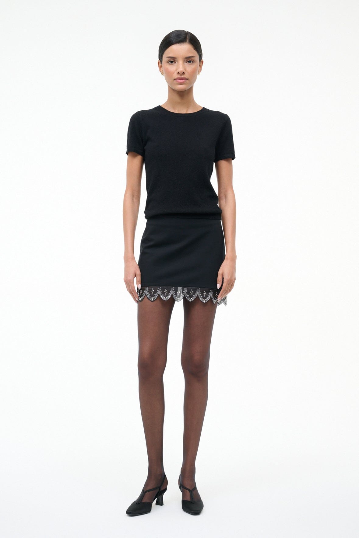 STAUD | Tiara Skirt Black
