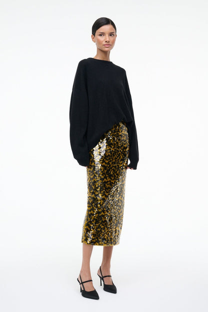 STAUD | Ciara Skirt Turmeric Black