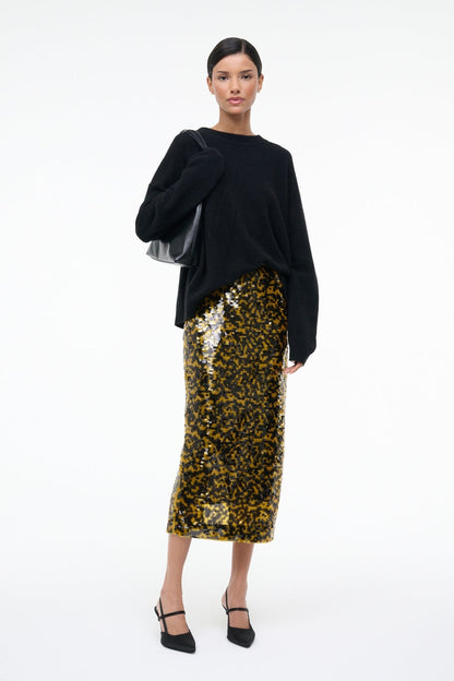 STAUD | Ciara Skirt Turmeric Black