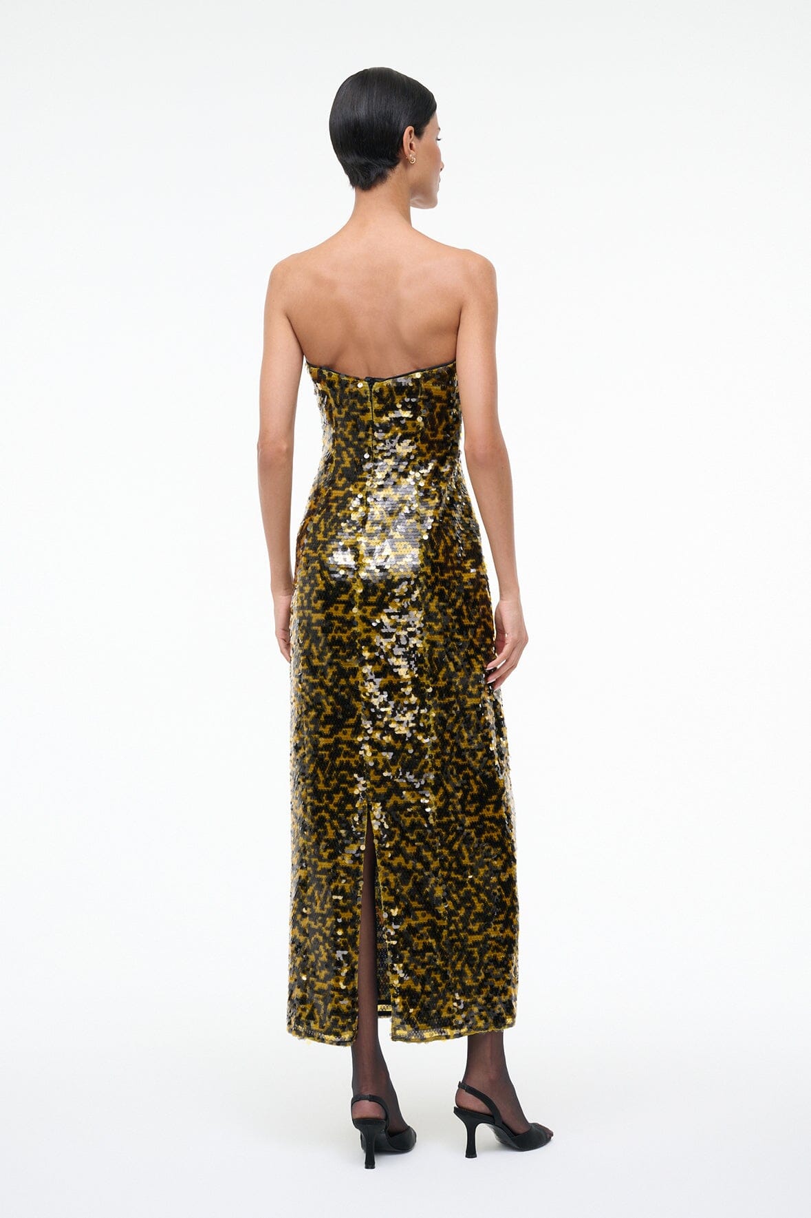 STAUD | Cece Dress Turmeric Black
