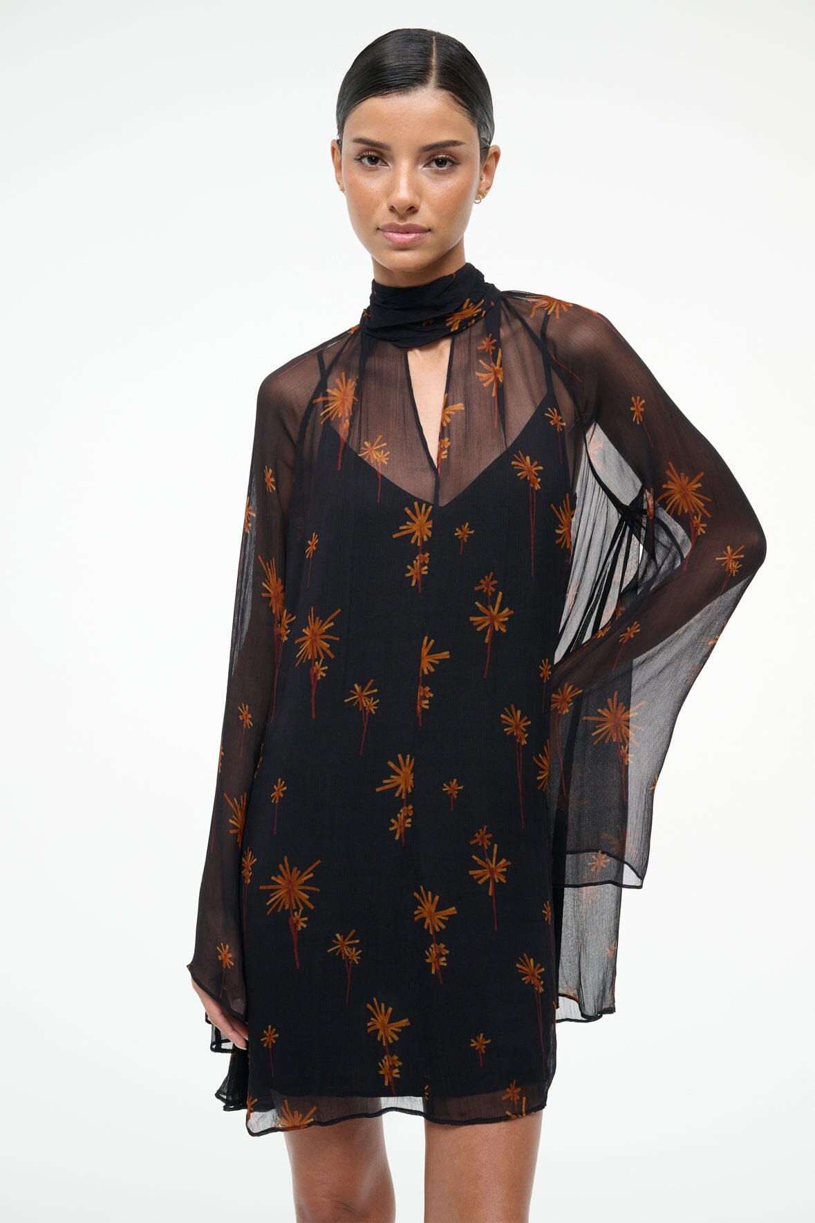 STAUD | Esther Mini Dress Autumn Night
