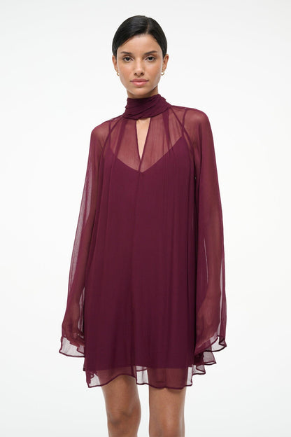 STAUD | Esther Mini Dress Syrah
