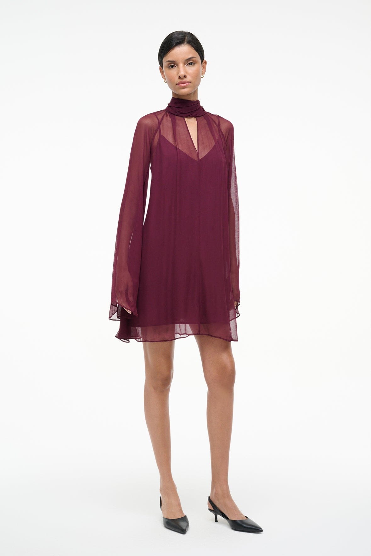 STAUD | Esther Mini Dress Syrah