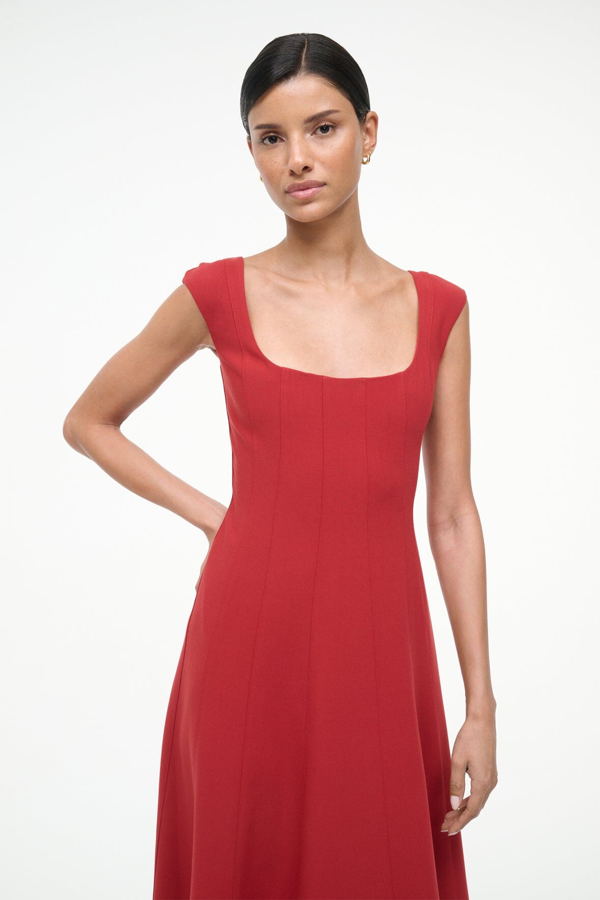 STAUD | Charlotte Dress Rouge