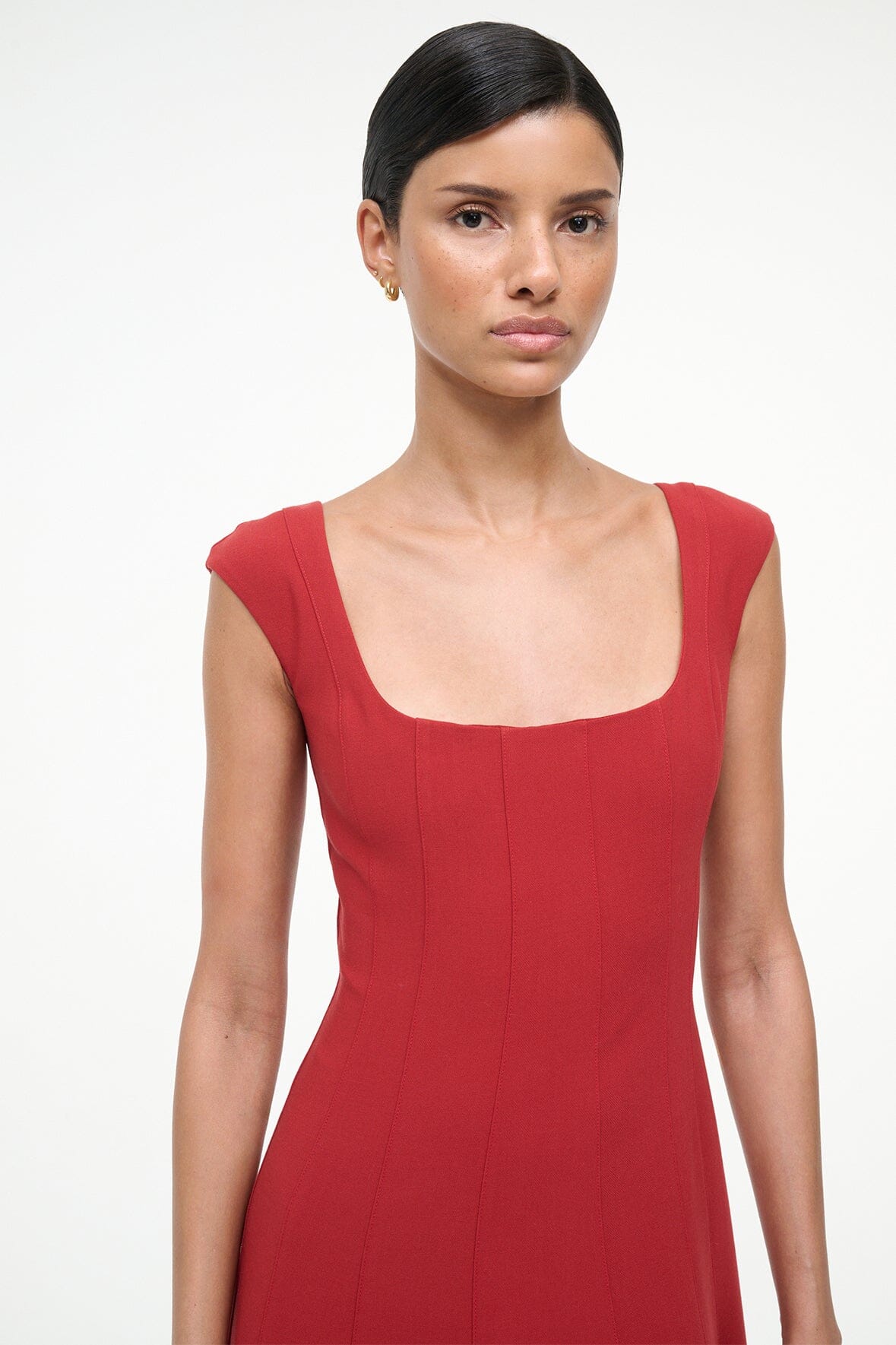 STAUD | Charlotte Dress Rouge