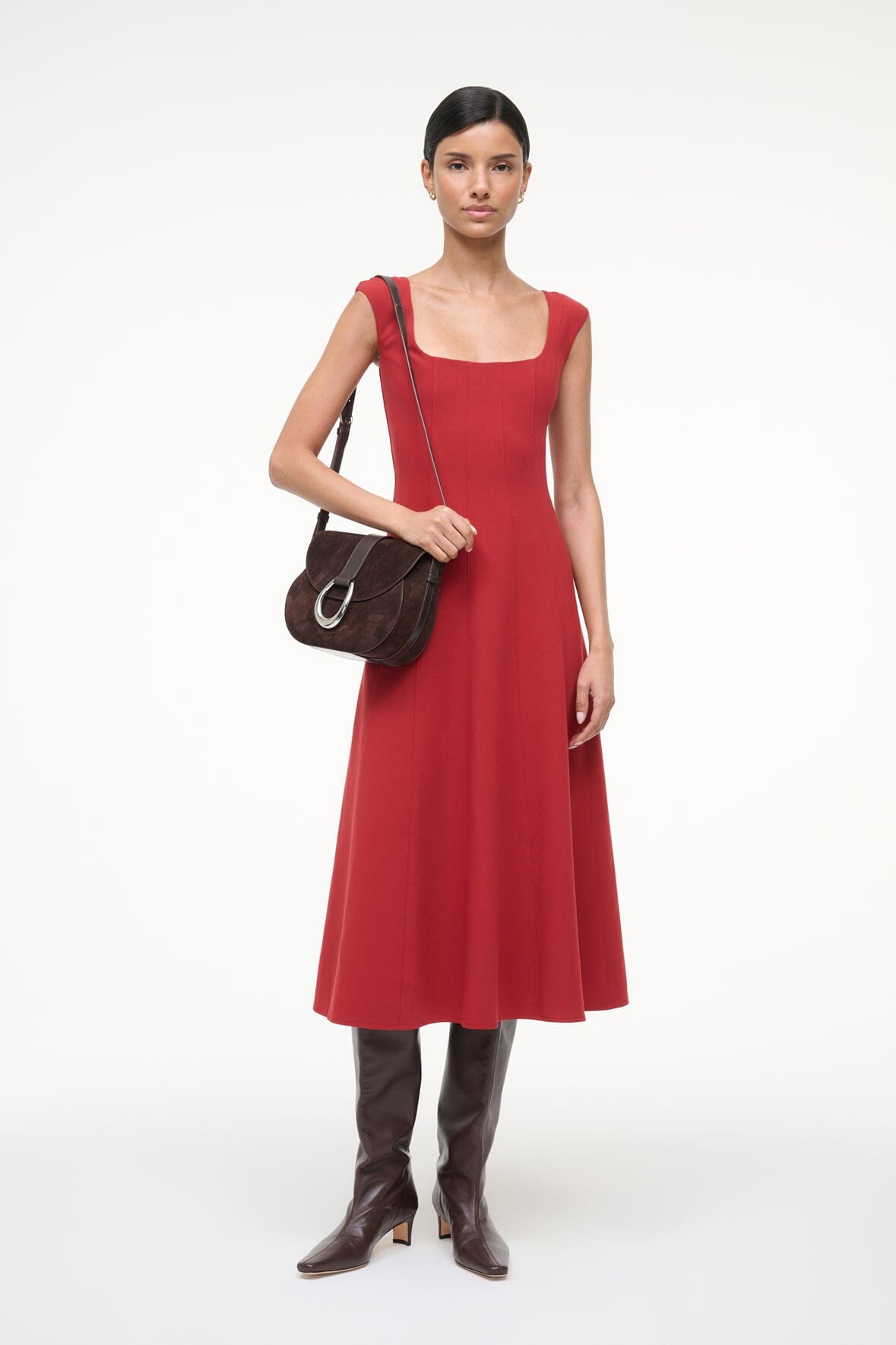 STAUD | Charlotte Dress Rouge