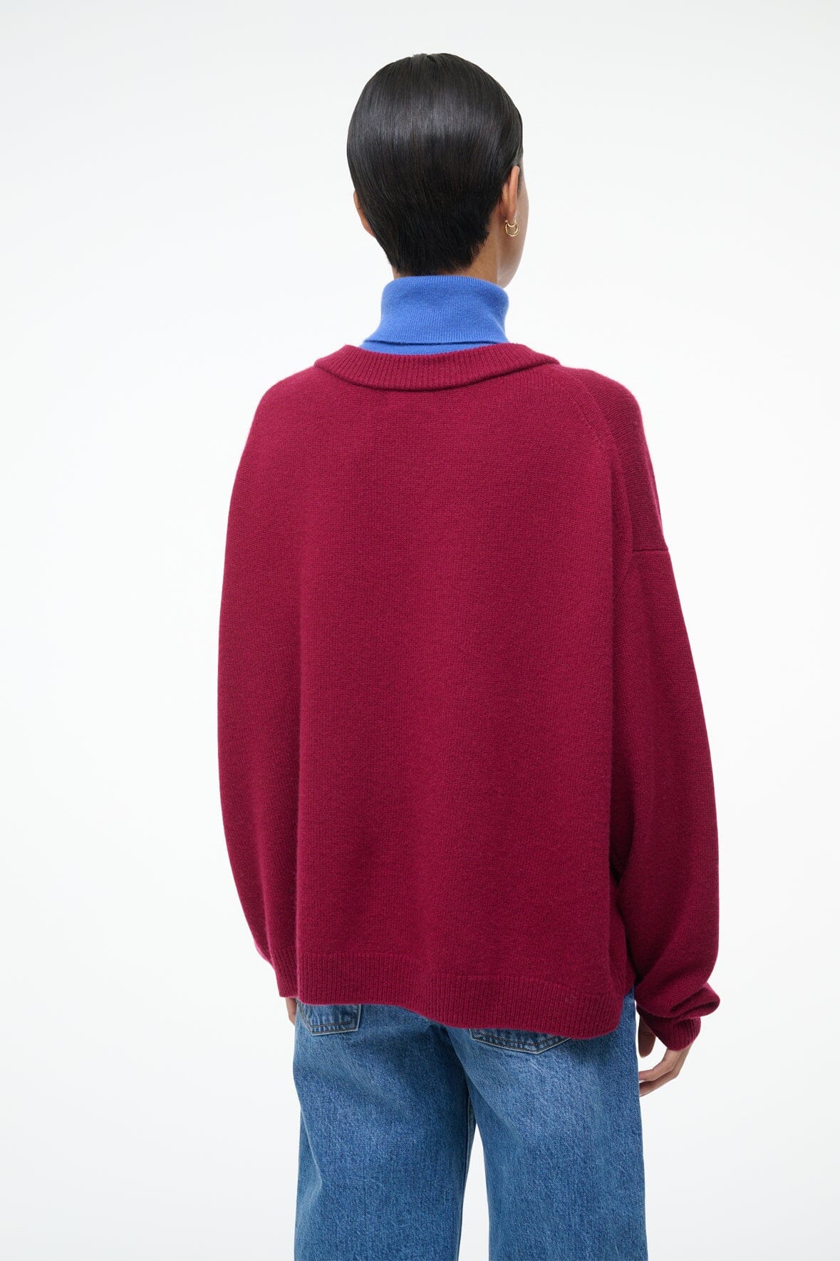 STAUD | Doris Cashmere Sweater Crimson Sapphire