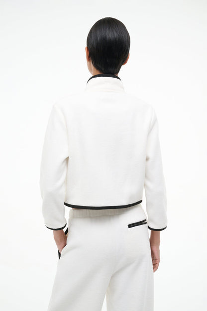 STAUD | Jeter Jacket Ivory Black