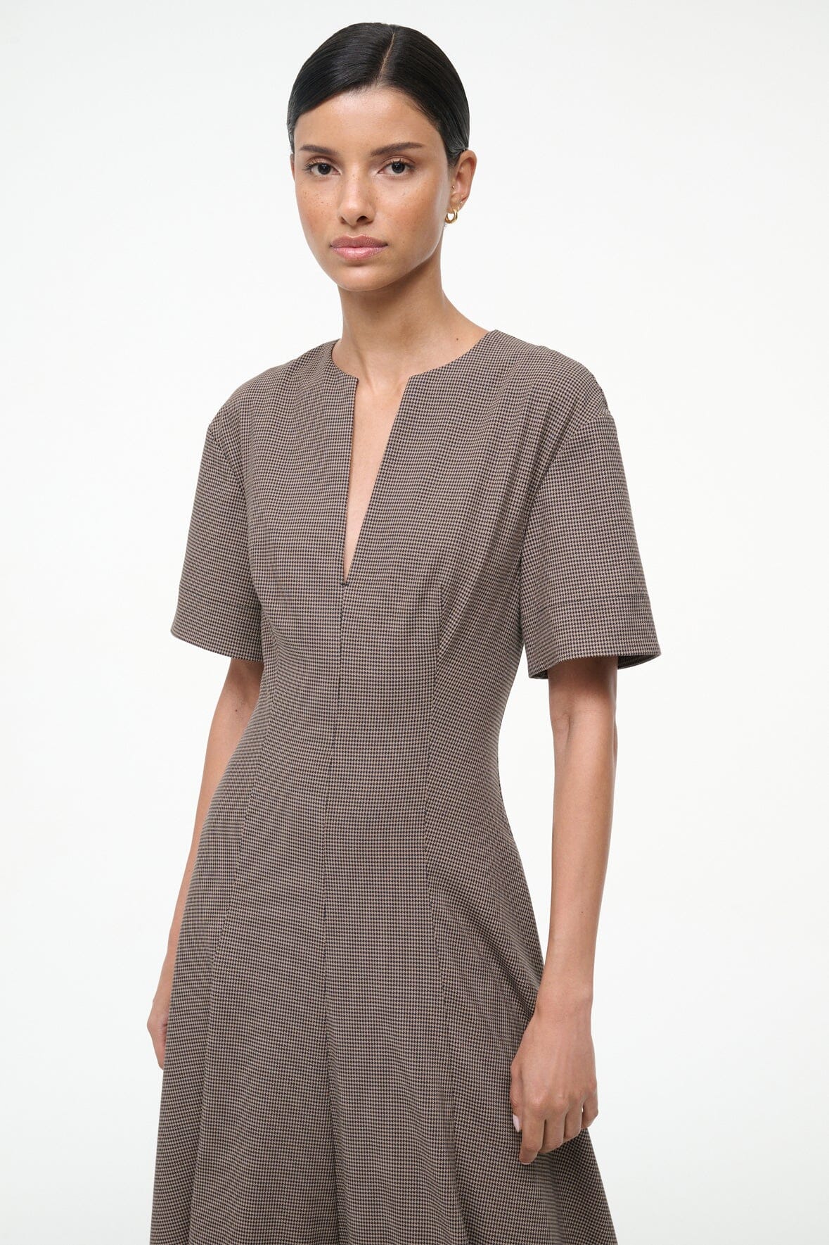 STAUD | Frances Dress Houndstooth
