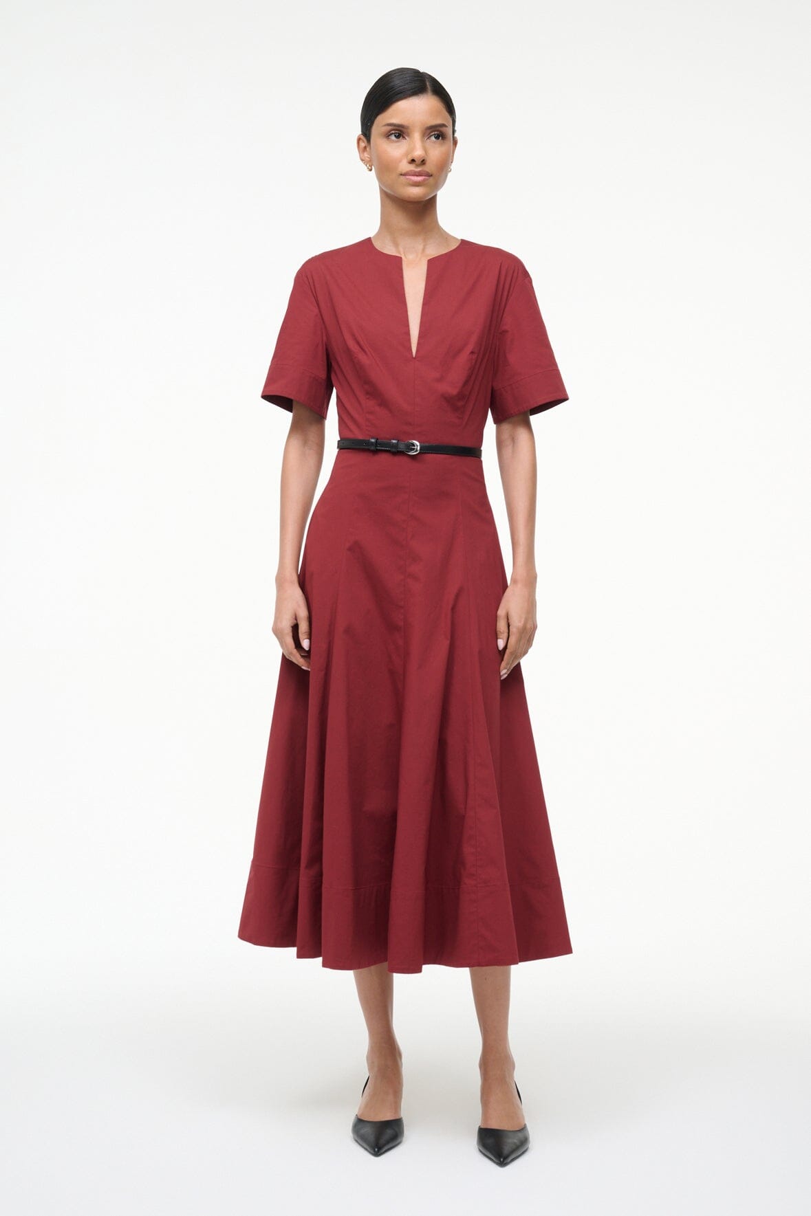STAUD | Frances Dress Sangria
